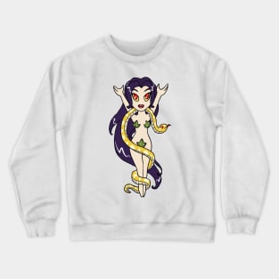 Succubus Demon Lilith with Snake CHIBI MONSTER GIRLS Series I Crewneck Sweatshirt